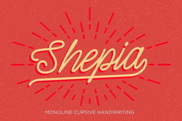 Shepia Script шрифт скачать бесплатно