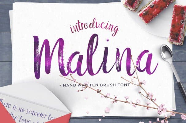 Malina Brush   шрифт скачать бесплатно