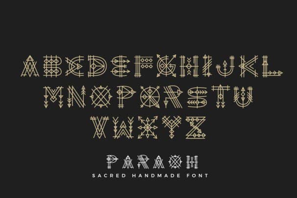 Paraoh - Sacred   шрифт скачать бесплатно