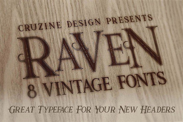 Raven Typeface шрифт скачать бесплатно