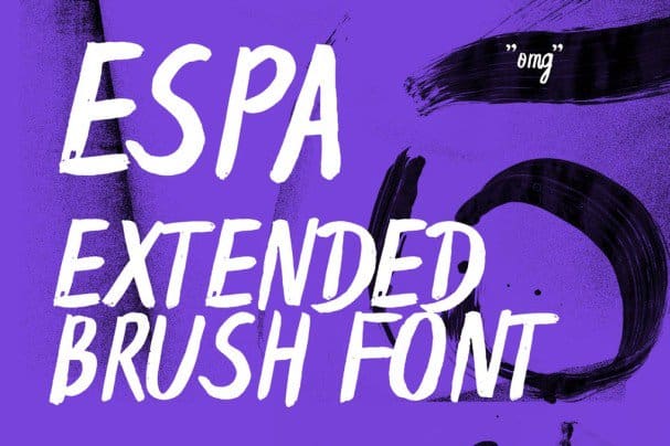 Espa Extended Handwritten Brush   шрифт скачать бесплатно