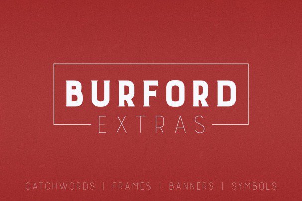 Burford Extras шрифт скачать бесплатно