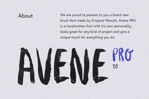 Avene PRO Brush   шрифт скачать бесплатно