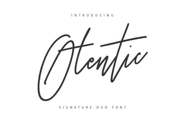 Otentic Signature Typeface шрифт скачать бесплатно