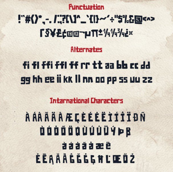The Jungle Typeface шрифт скачать бесплатно