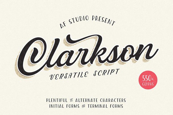 Clarkson Script шрифт скачать бесплатно