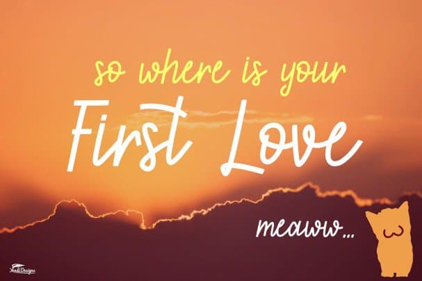 First Love + 30 Brush Shape шрифт скачать бесплатно