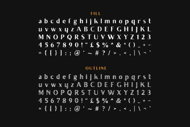 Brixton Sans (Fill and Outline) шрифт скачать бесплатно