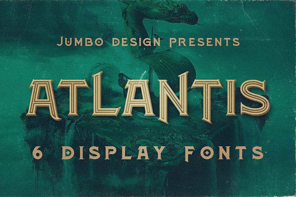 Atlantis - Vintage Style   шрифт скачать бесплатно
