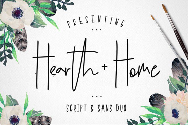 Hearth & Home   Duo шрифт скачать бесплатно