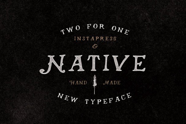 Native + Instapress шрифт скачать бесплатно