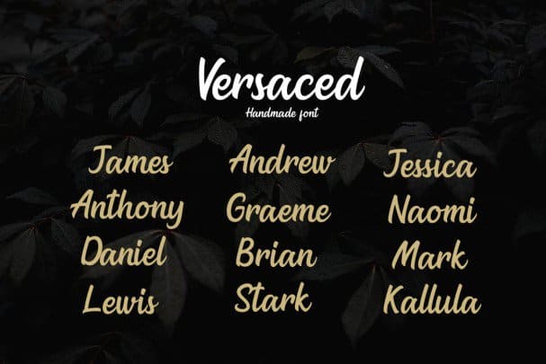 Versaced - Handmade   шрифт скачать бесплатно