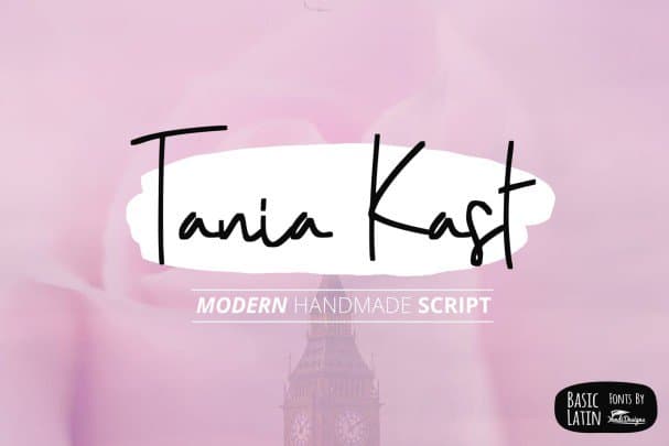 Tania Kast Modern Script шрифт скачать бесплатно