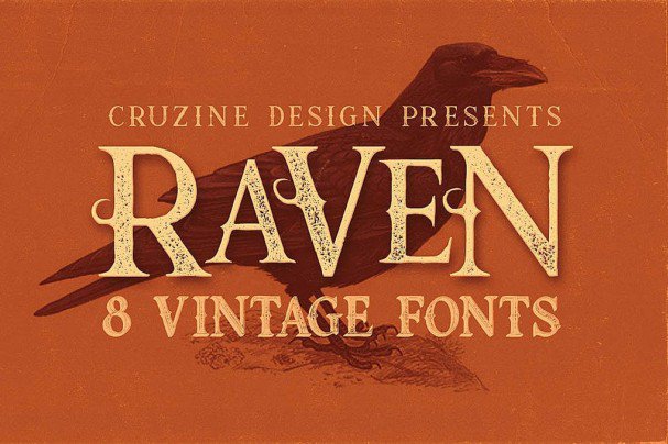 Raven Typeface шрифт скачать бесплатно