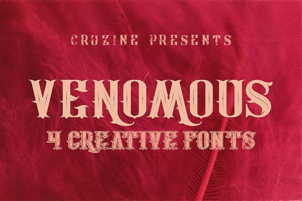 Venomous Typeface шрифт скачать бесплатно