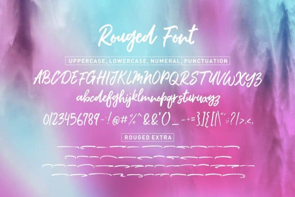 Rouged Brush шрифт скачать бесплатно