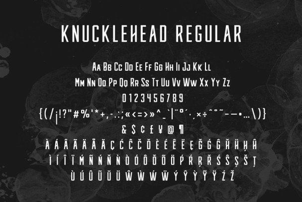 Knucklehead Typeface шрифт скачать бесплатно
