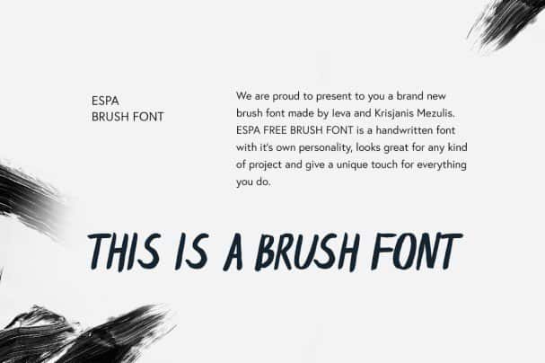 Espa Brush   шрифт скачать бесплатно
