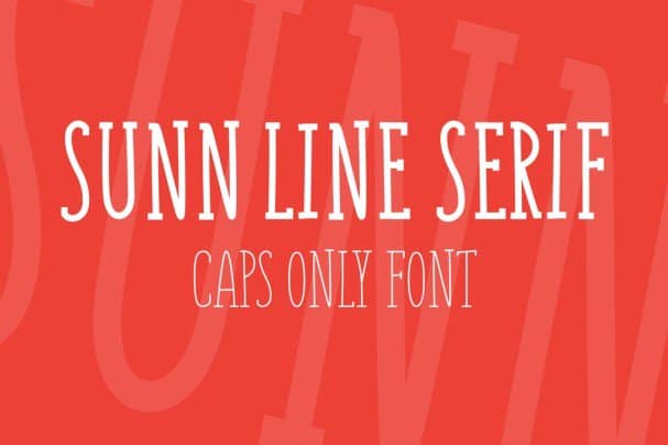 SUNN Line Serif Caps Only   шрифт скачать бесплатно