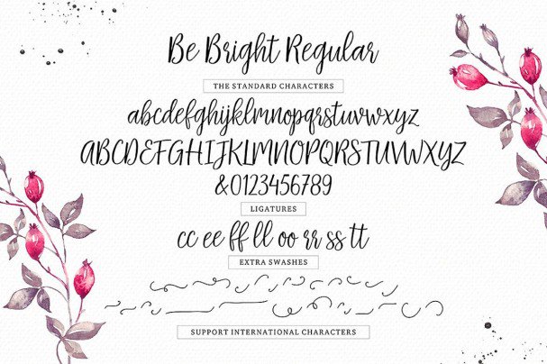 Be Bright Script шрифт скачать бесплатно
