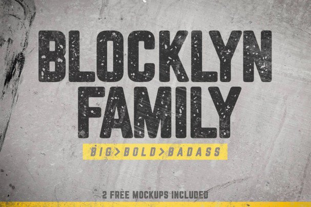 Blocklyn   Family + Mockups шрифт скачать бесплатно