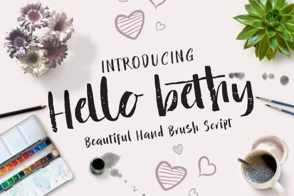 Hello Bethy Hand Brush шрифт скачать бесплатно