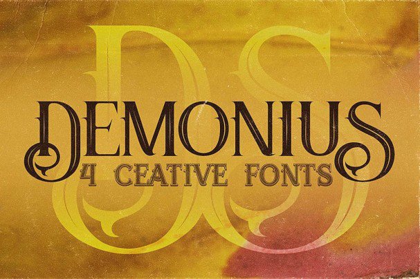 Demonius - 4 Vintage  s шрифт скачать бесплатно