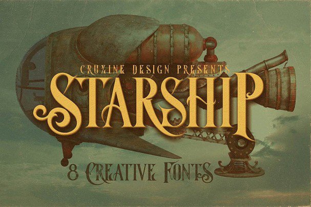 Starship Typeface шрифт скачать бесплатно