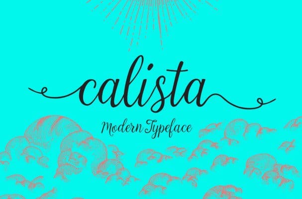 Calista Scirpt шрифт скачать бесплатно