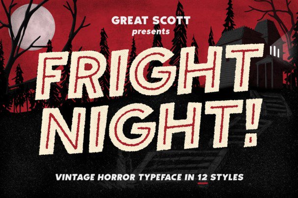 Fright Night - Vintage horror  ! шрифт скачать бесплатно