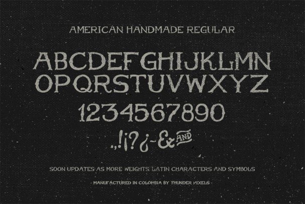 American Handmade Typeface шрифт скачать бесплатно
