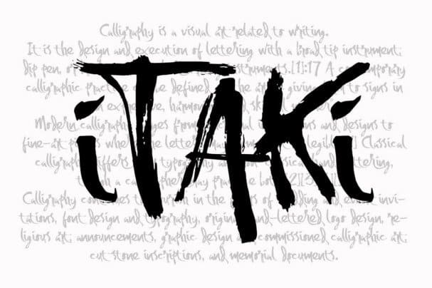Itaki - Calligraphic Typeface шрифт скачать бесплатно