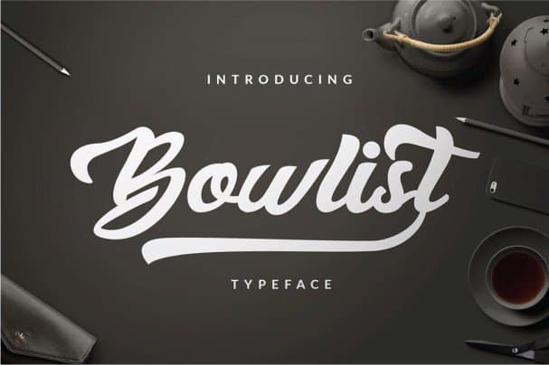 Bowlist - Logo Type шрифт скачать бесплатно