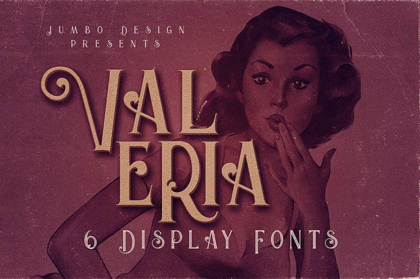 Valeria - Display   шрифт скачать бесплатно