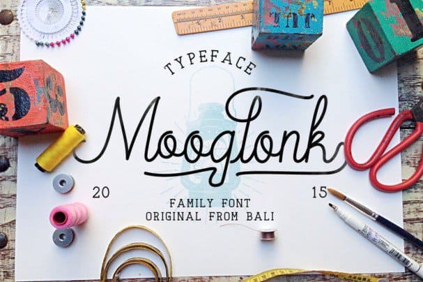 Mooglonk Typeface шрифт скачать бесплатно