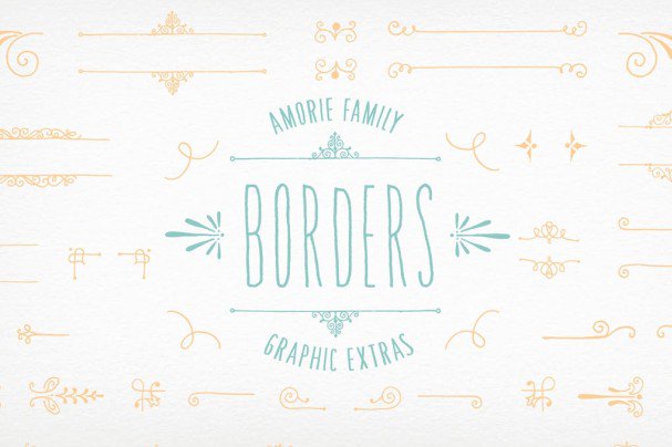 Amorie   Elements - Borders шрифт скачать бесплатно