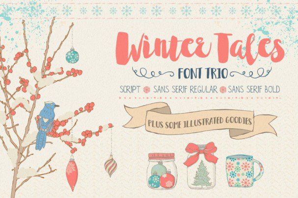 Winter Tales   Trio + extras шрифт скачать бесплатно