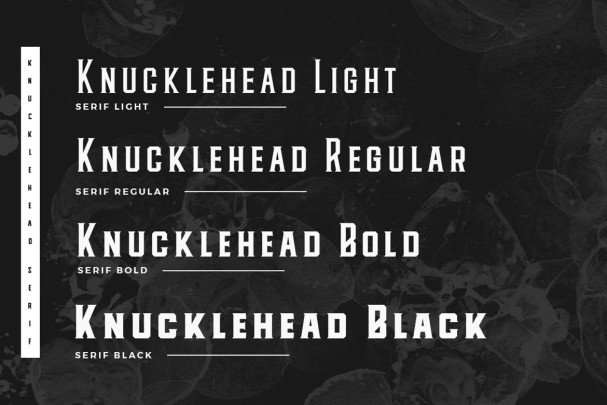 Knucklehead Typeface шрифт скачать бесплатно