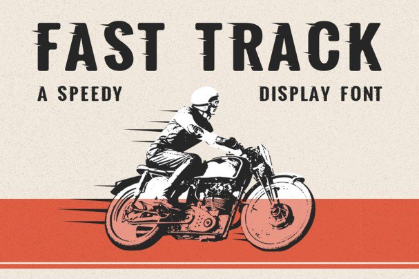 Fast Track - A Speedy Display   шрифт скачать бесплатно