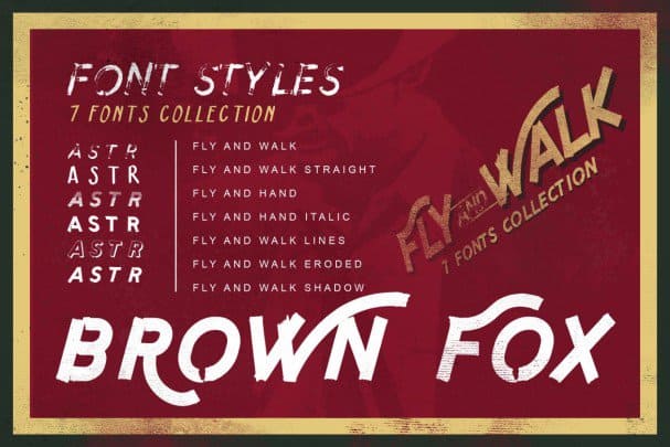 Fly and Walk Typeface шрифт скачать бесплатно