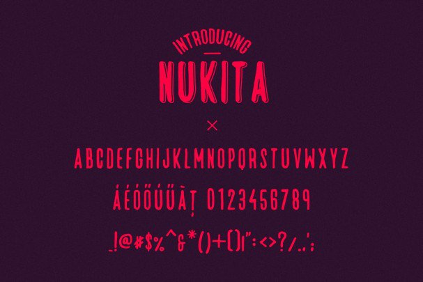 Nukita - Handmade   шрифт скачать бесплатно