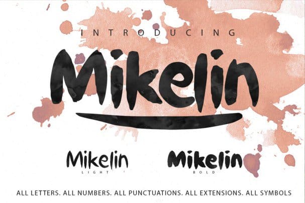 Mikelin Family Typeface + Extras шрифт скачать бесплатно