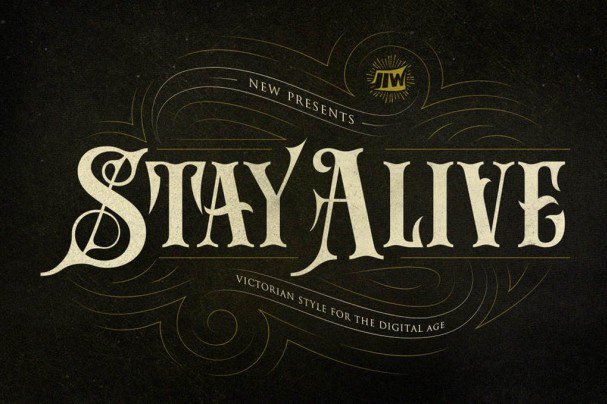 Stay Alive - Victorian Style For Digital Age шрифт скачать бесплатно