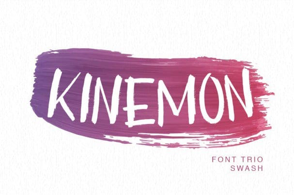Kinemon Brush   + Swash шрифт скачать бесплатно