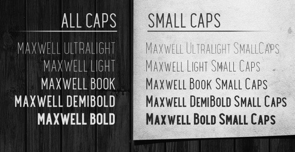 Maxwell Sans Small Caps DemiBold шрифт скачать бесплатно