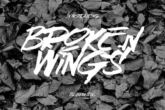 Broken Wings шрифт скачать бесплатно