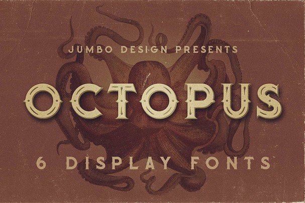 Octopus - Vintage Style   шрифт скачать бесплатно