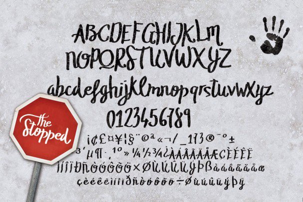 The Stopped Brush Typeface шрифт скачать бесплатно