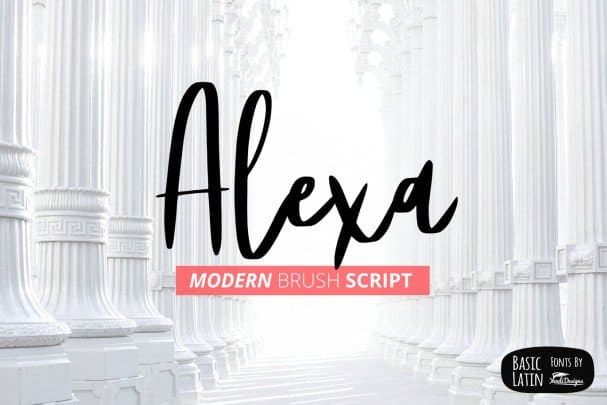 Alexa Modern Brush Script шрифт скачать бесплатно