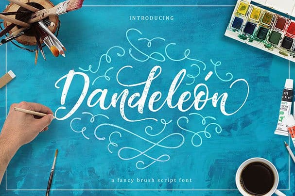Dandeleón   + SWASHES шрифт скачать бесплатно